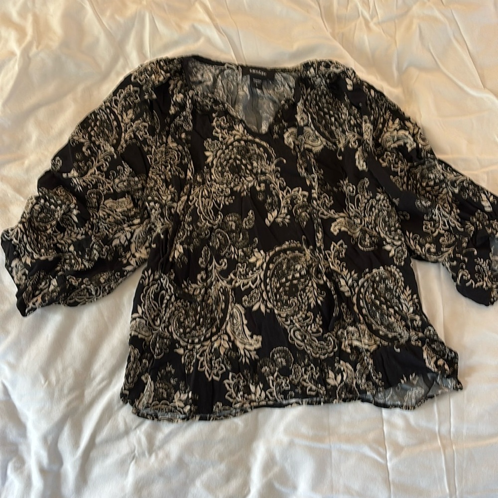 Karen Kane 3/4 sleeve blouse size L